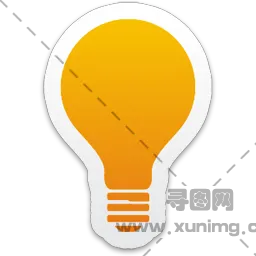 黄色标志灯泡PNG免抠图像|分辨率：256×256预览图