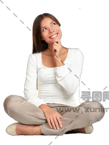 思考中的女孩PNG免抠图片|分辨率:225×300预览图