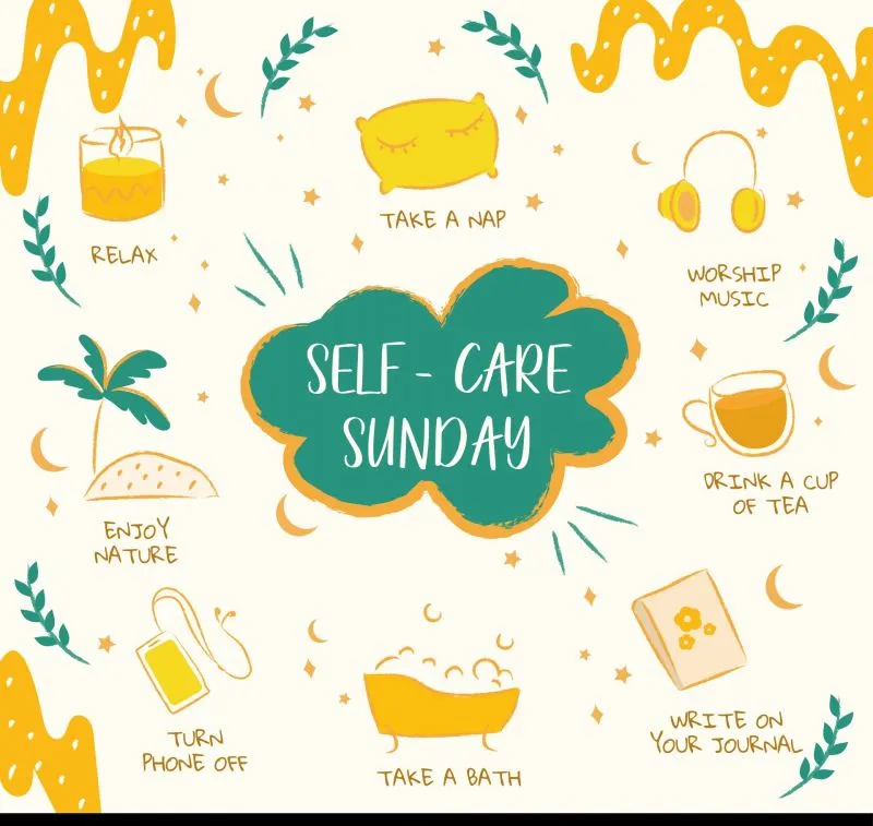 self care tips infographic template classical handdraw 