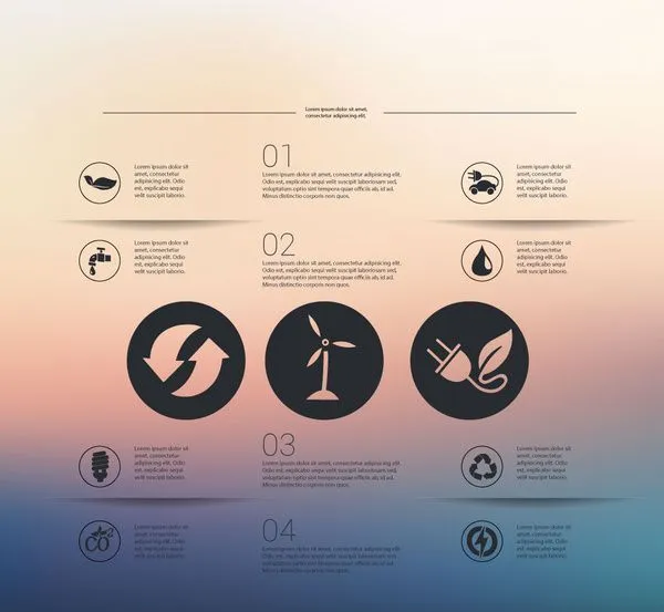 eco infographic design with vintage style 
