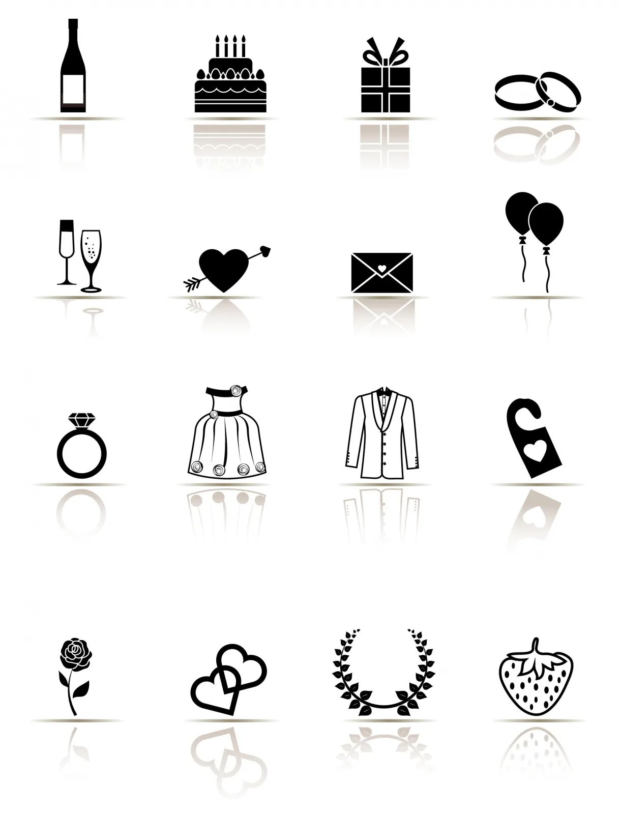 Icon Set, Wedding 