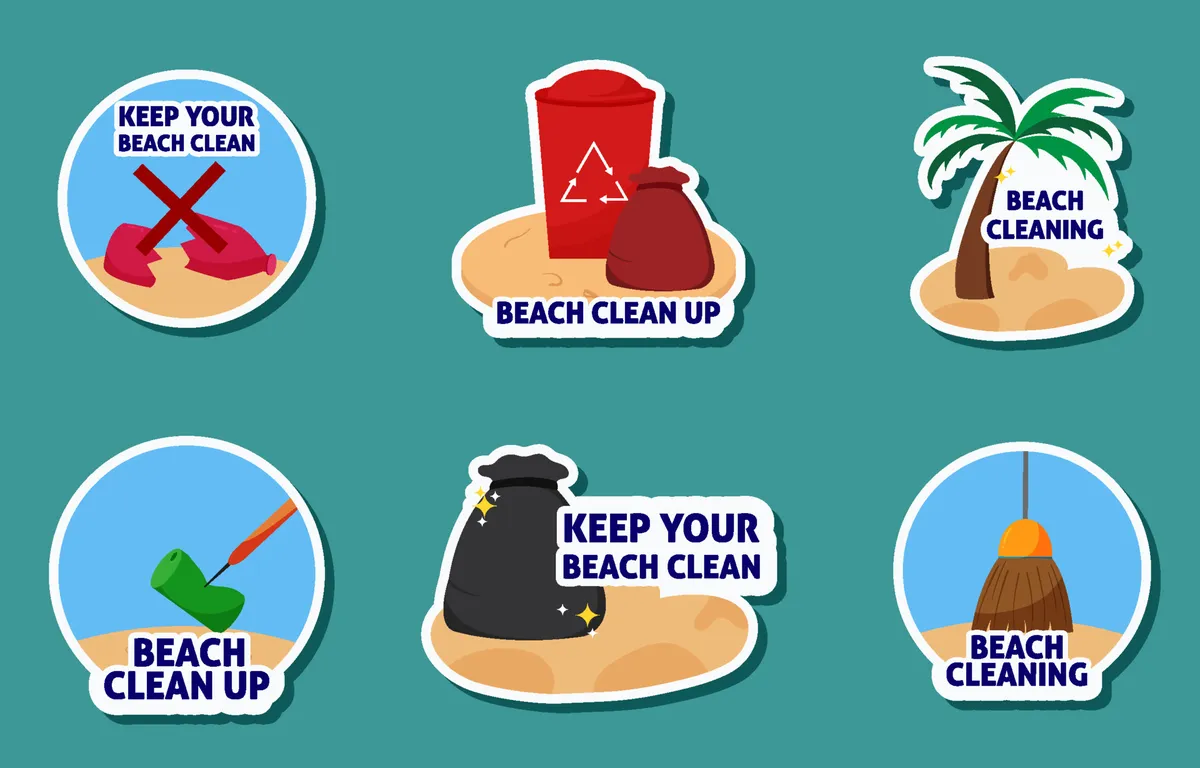 Beach Cleaning Sticker