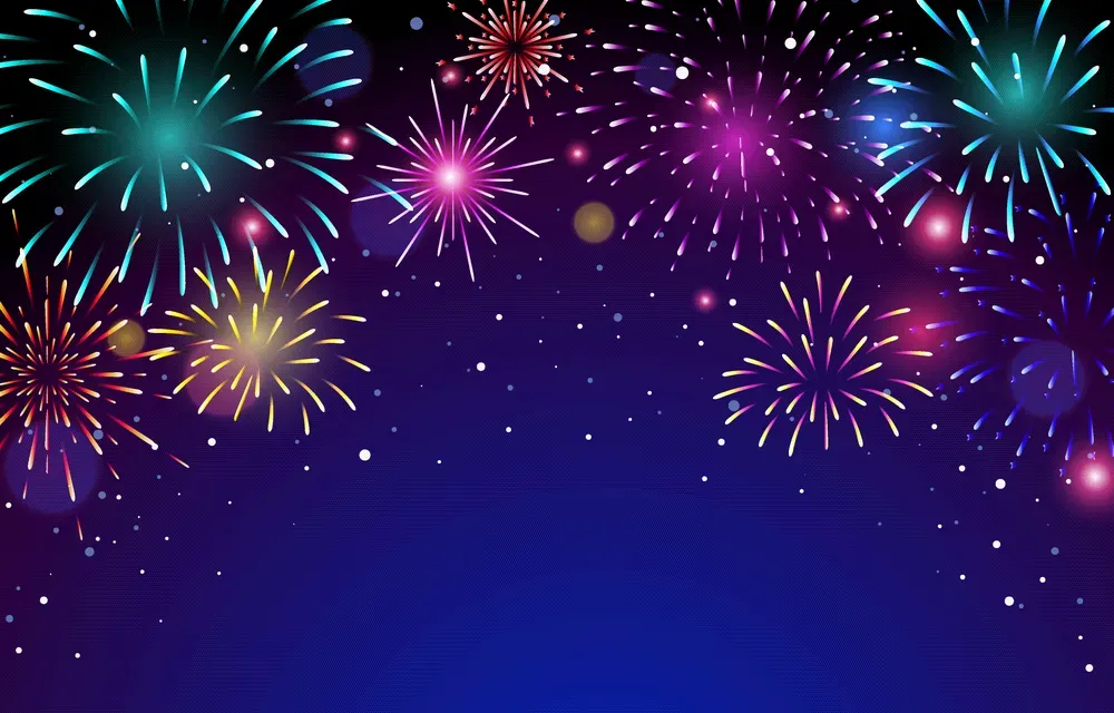 Bright Fireworks Background
