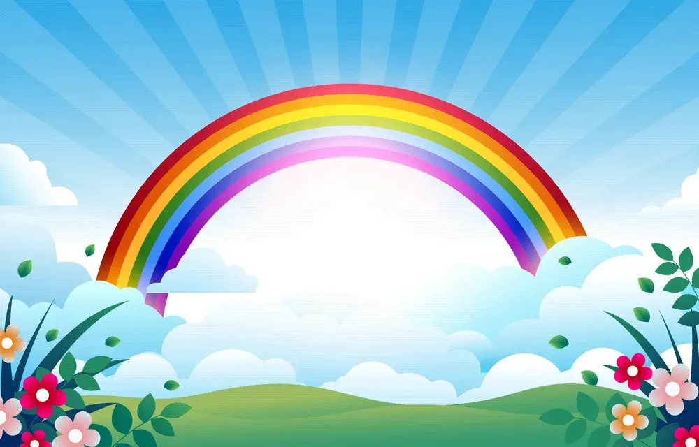 Beautiful Nature Rainbow Background
