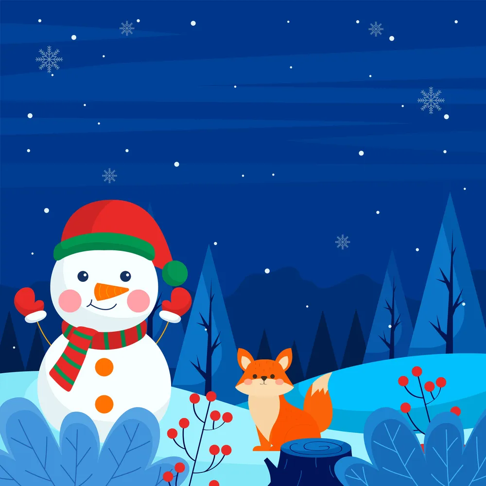 Cute Snowman Background