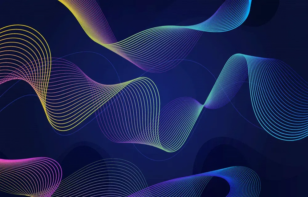 Colorful Line Waves Background
