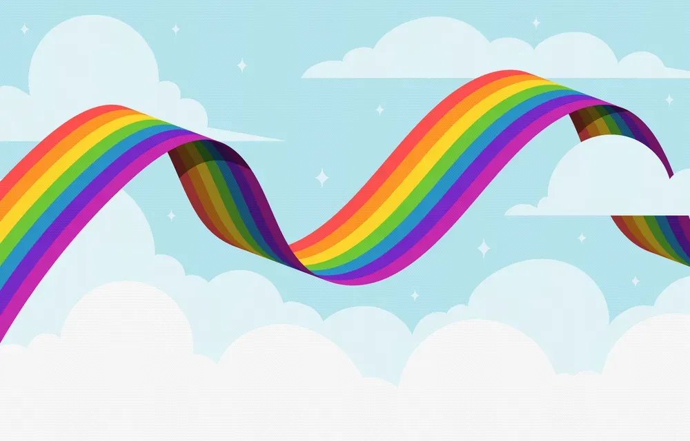 Flat Rainbow Background
