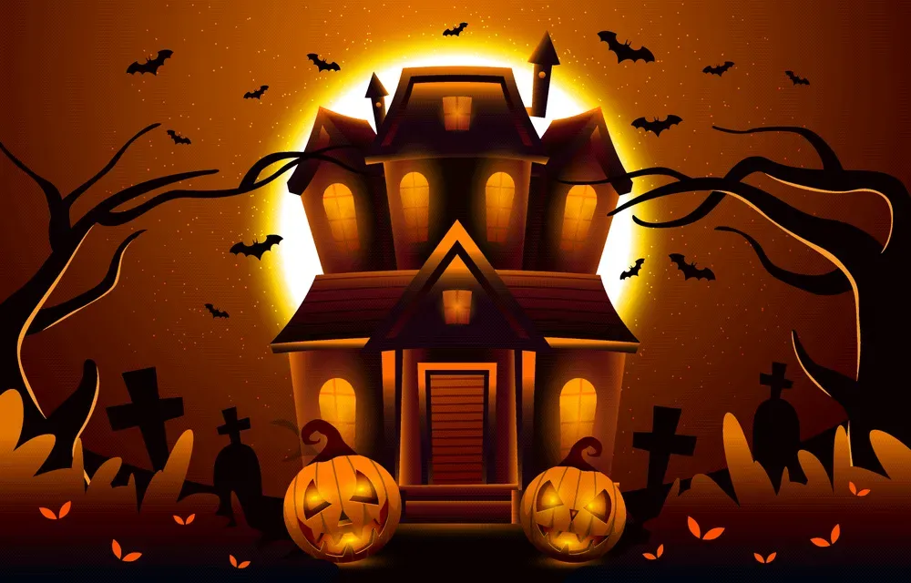 Halloween Haunted House Background