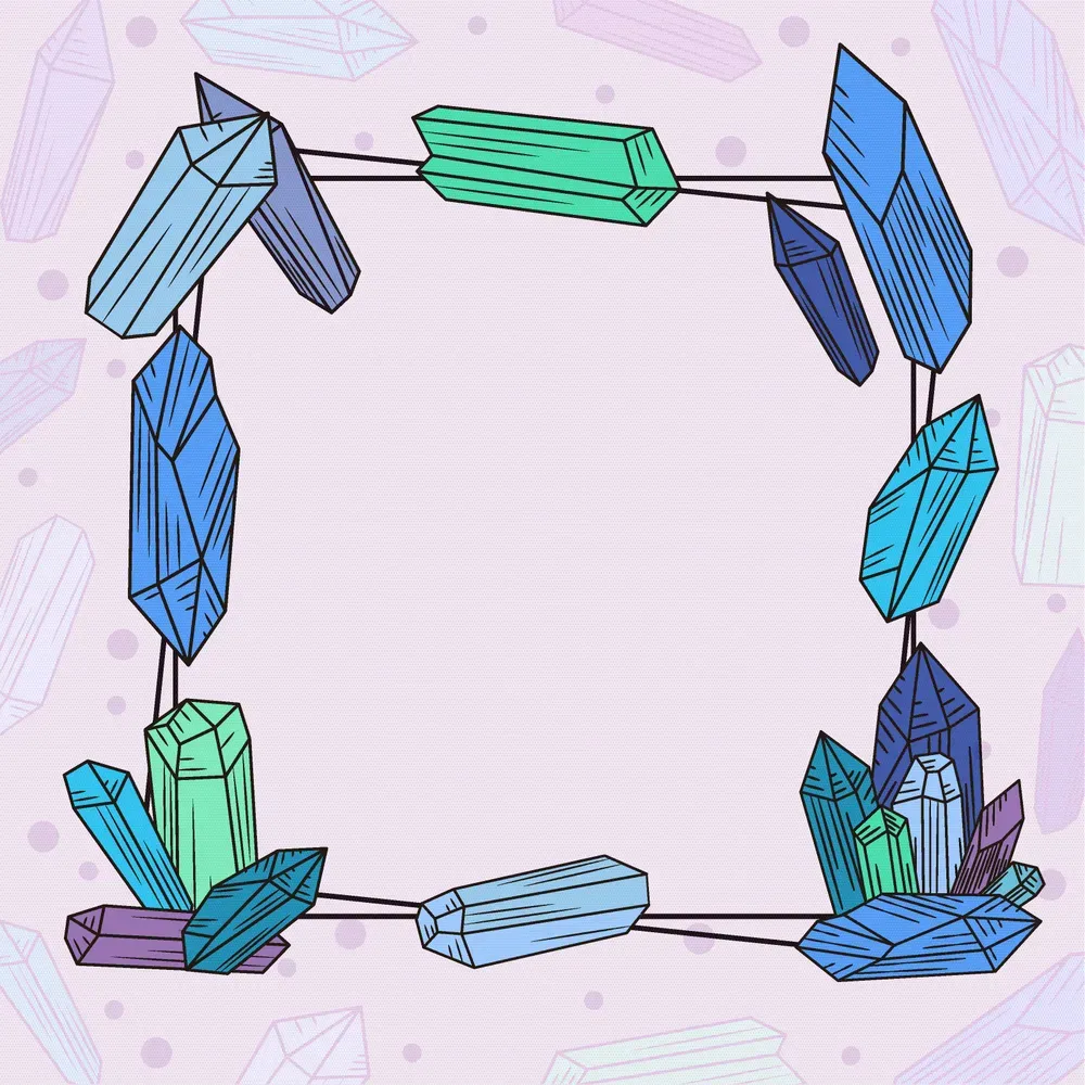 Gemstones Hand Drawn Background