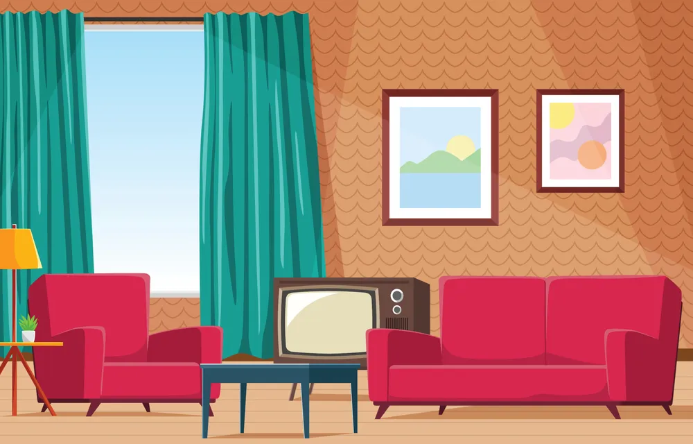 Retro Interrior Background Template