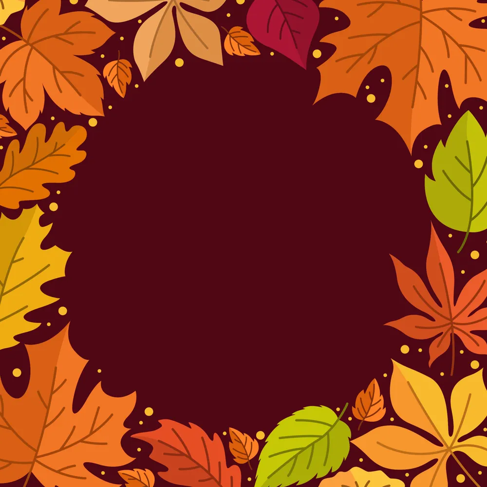 Fallen Leaves Frame Background