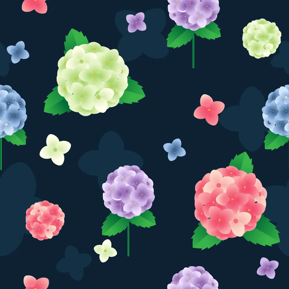 Hydrangea Seamless Background