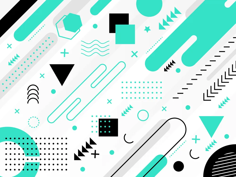 Memphis Mint Green Background