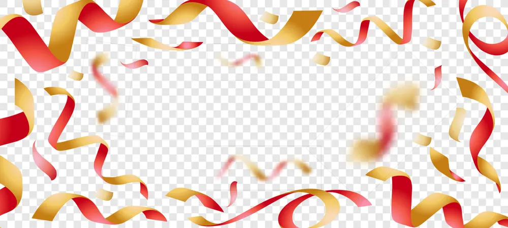 Confetti on Transparent Background