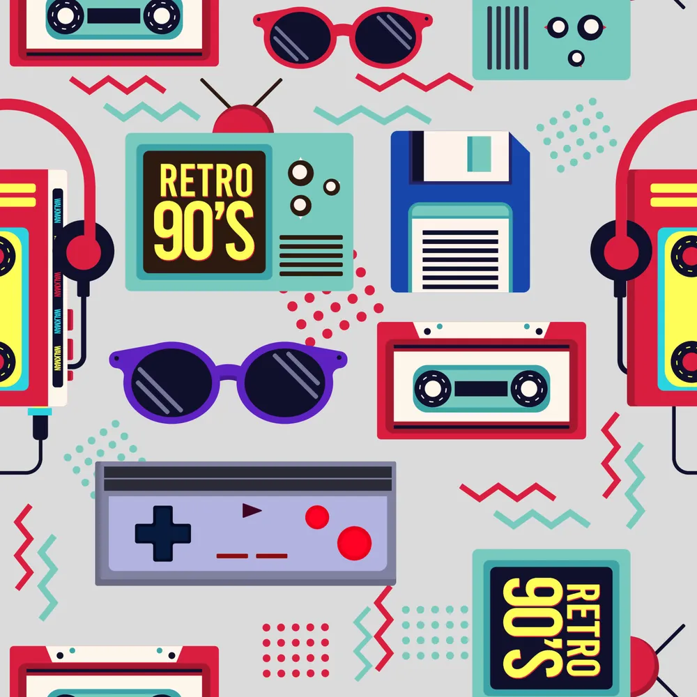 Retro Music Seamless Background