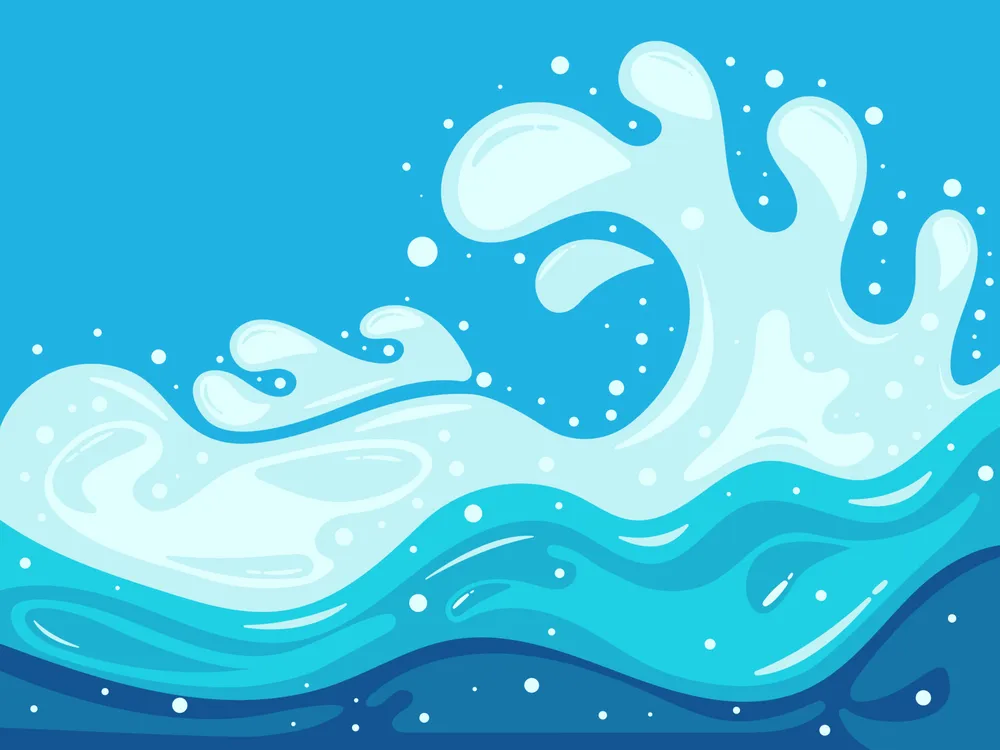 Water Splash Blue Background