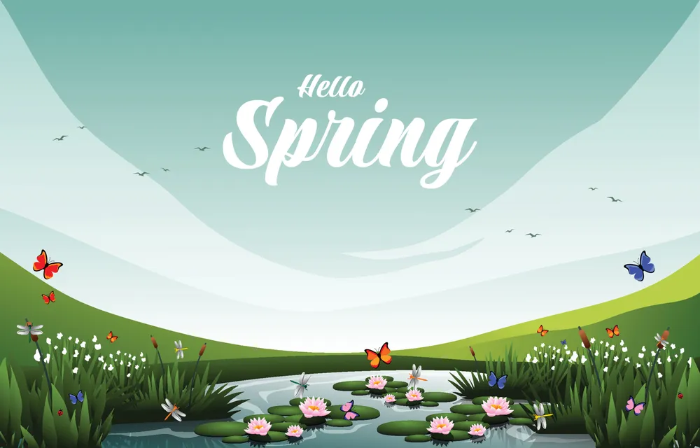 Spring Insects Background