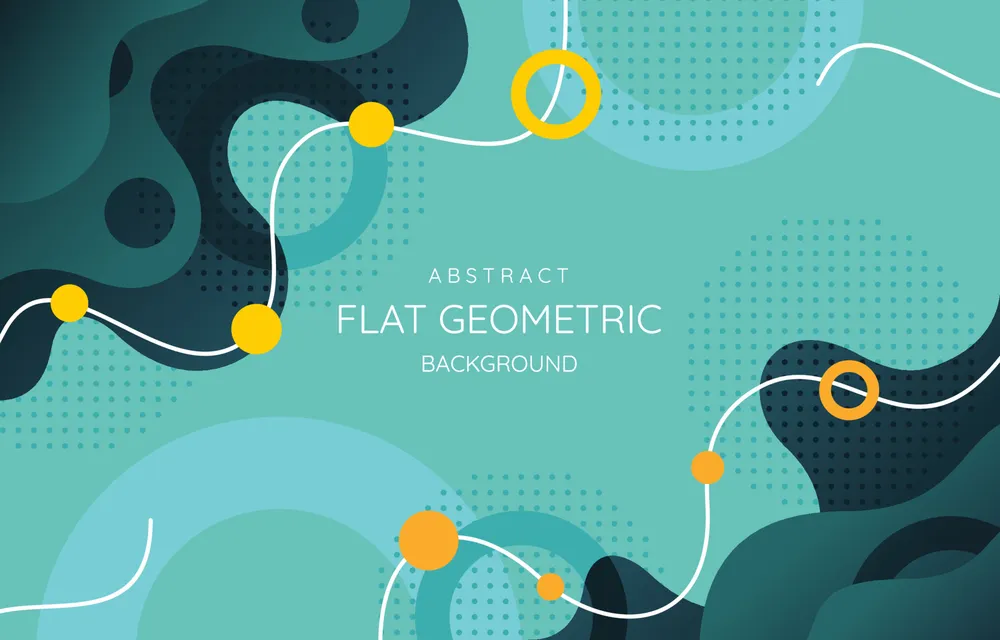 Teal Abstract Geometric Background