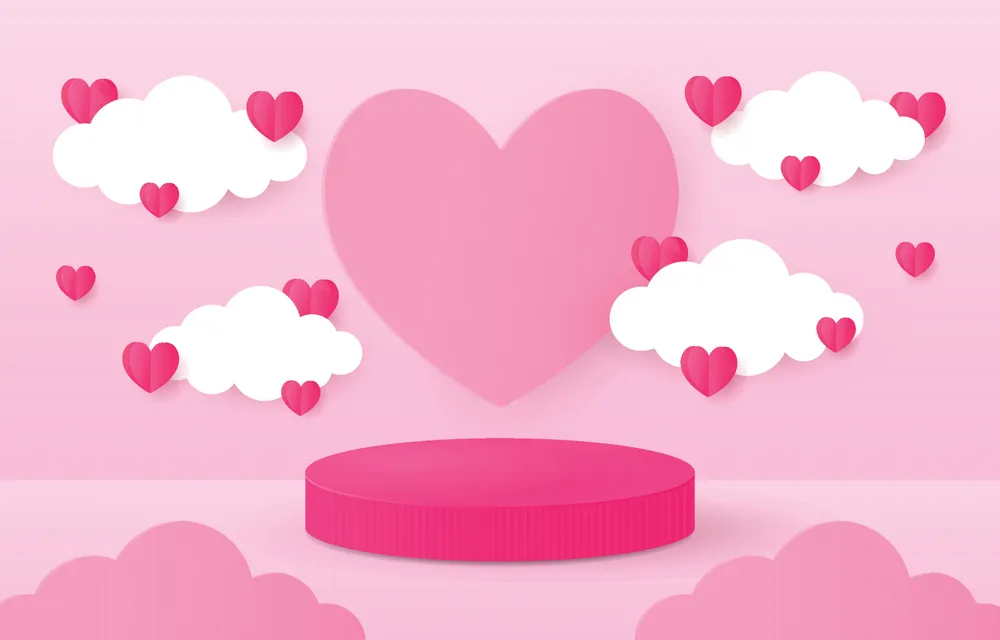 Valentine Festivity Hearts Background