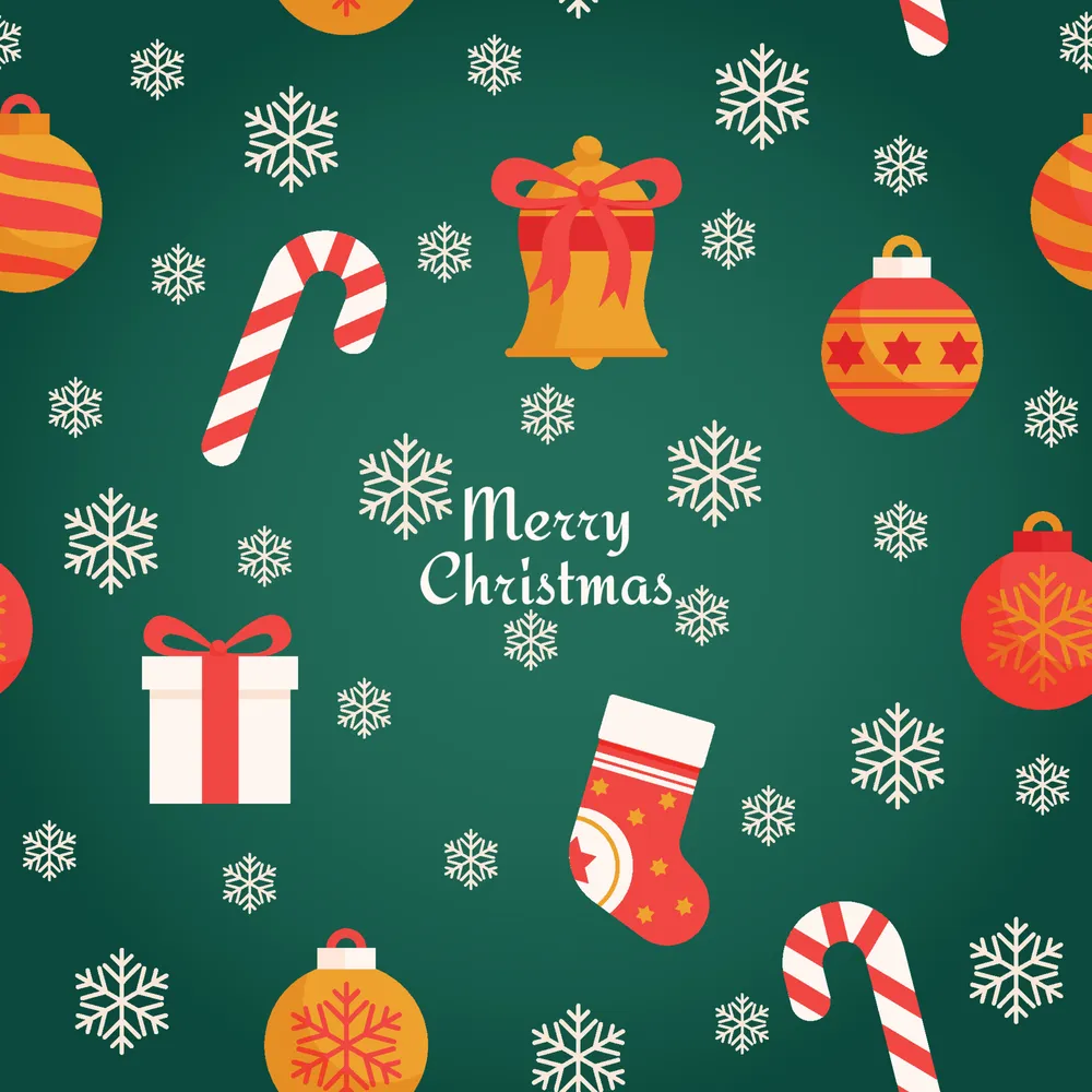 Flat Element Christmas Background