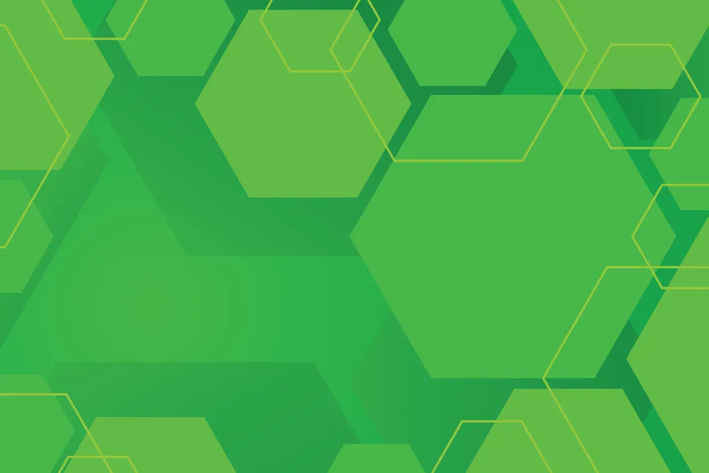 Green Hexagon Background