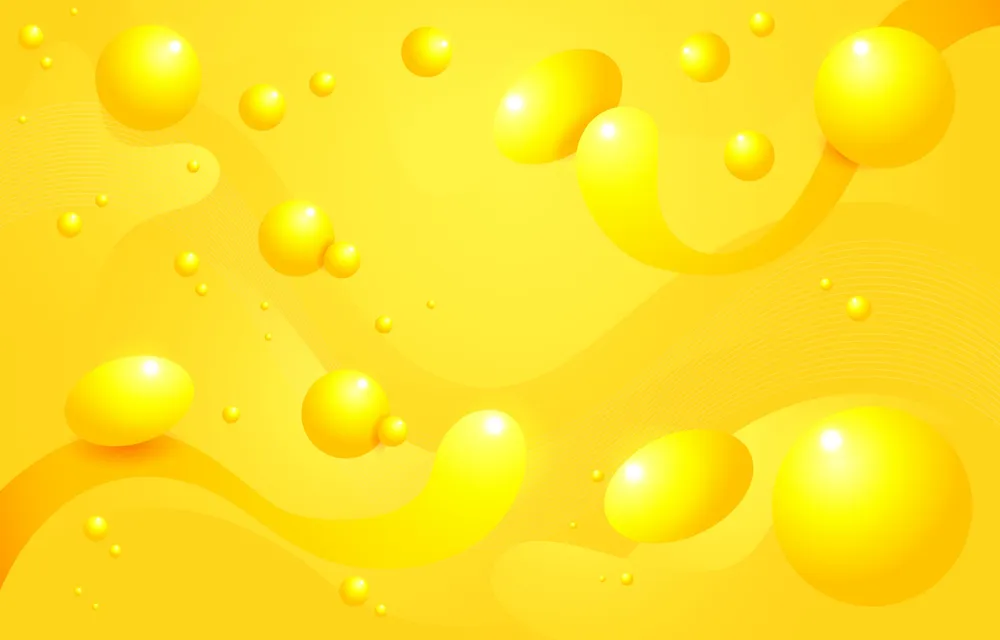Realistic Yellow Liquid Background