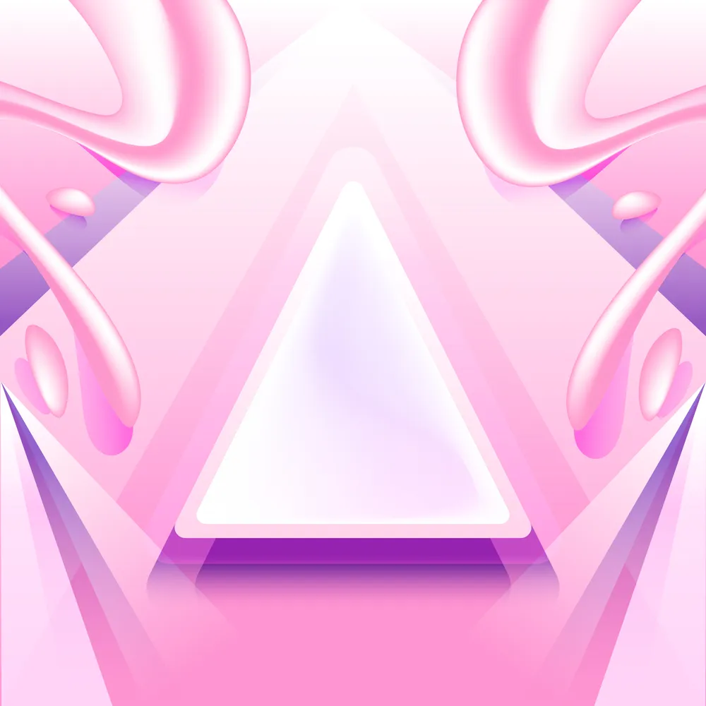 Pink Pyramid Bubblegum Background