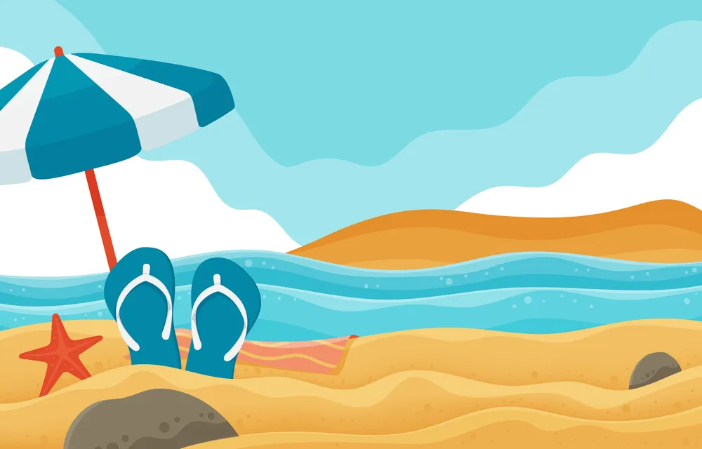 Beach Summer Scenic Background