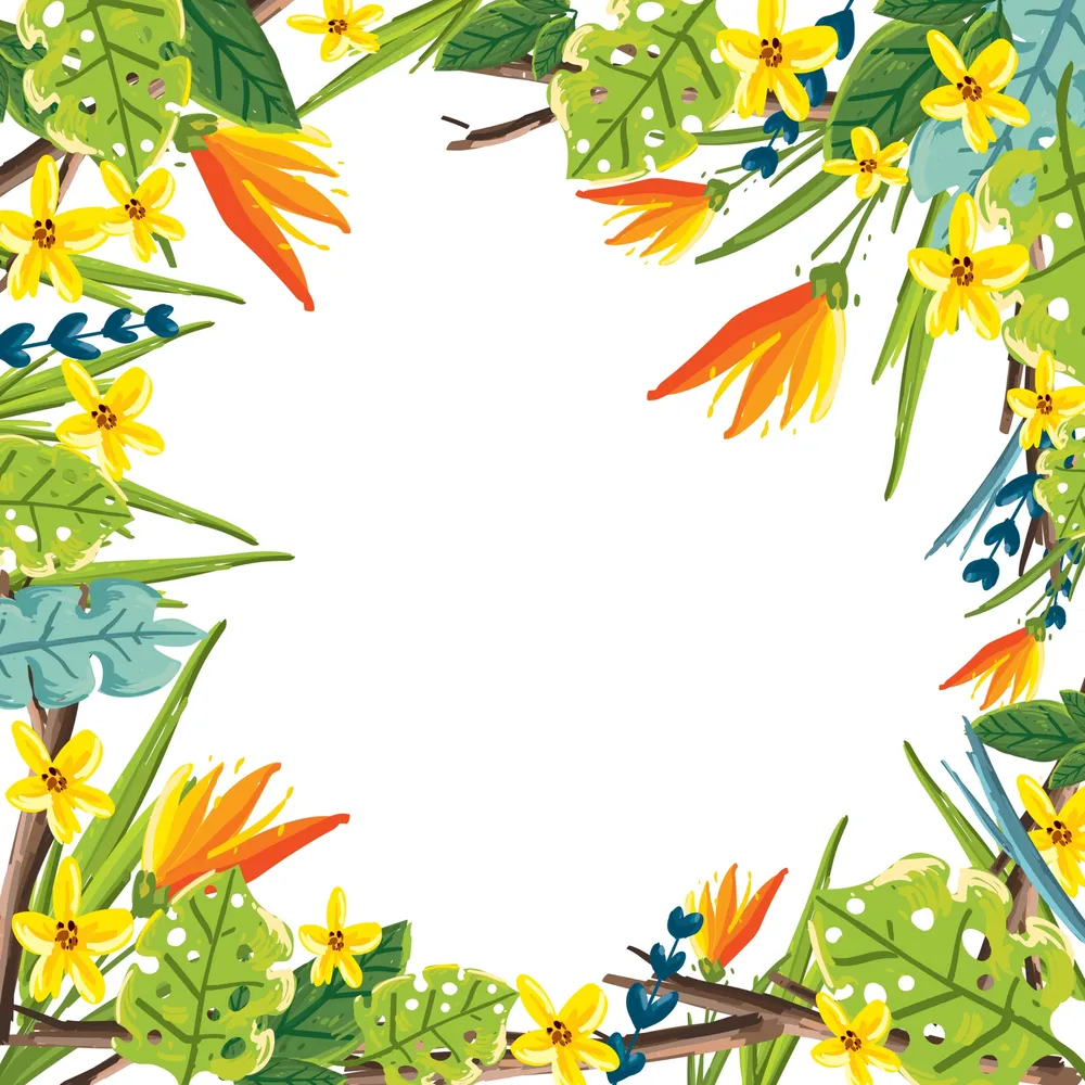 Tropical Summer Flower Background