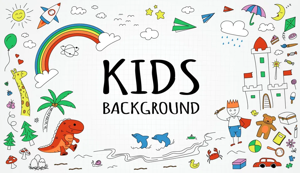 Handrawn Styled Kids Background