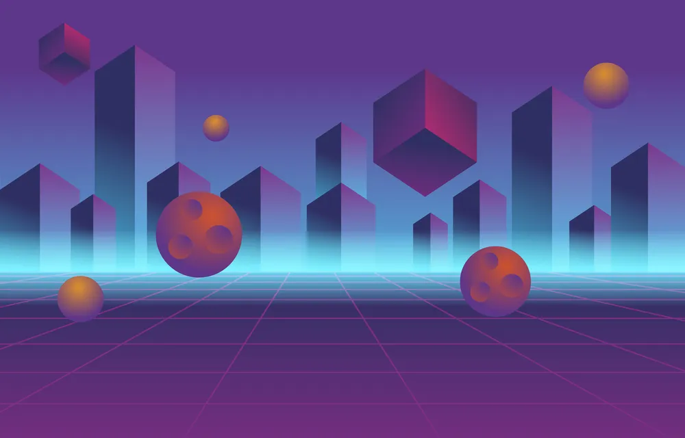 Retro Futurism Style Background