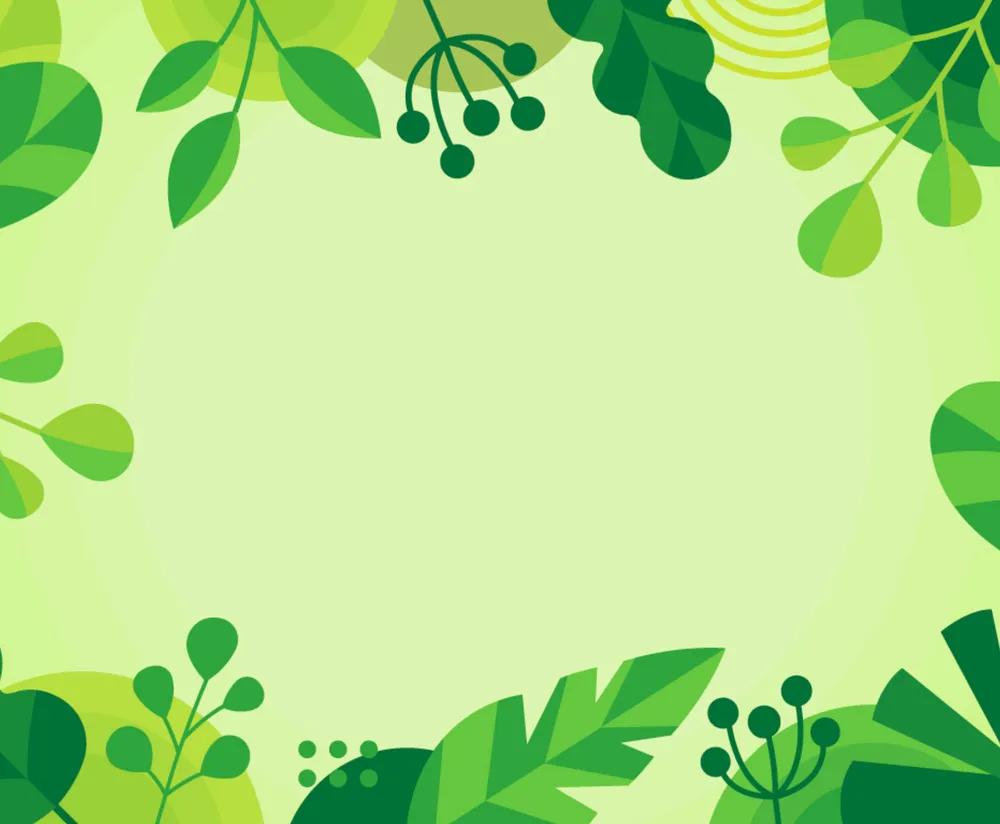 Green Geometric Floral Background
