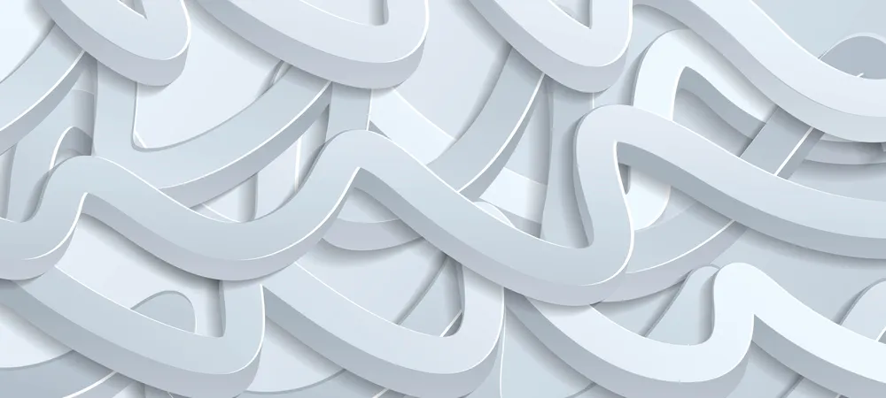 3D Wave Texture White Background