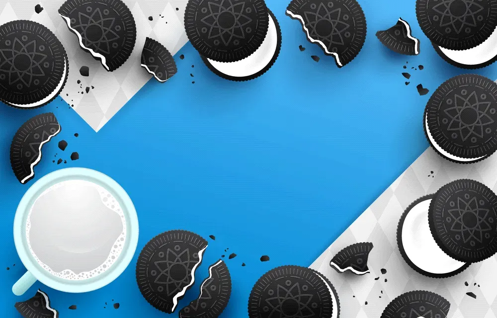 Background of Cookies and Milk