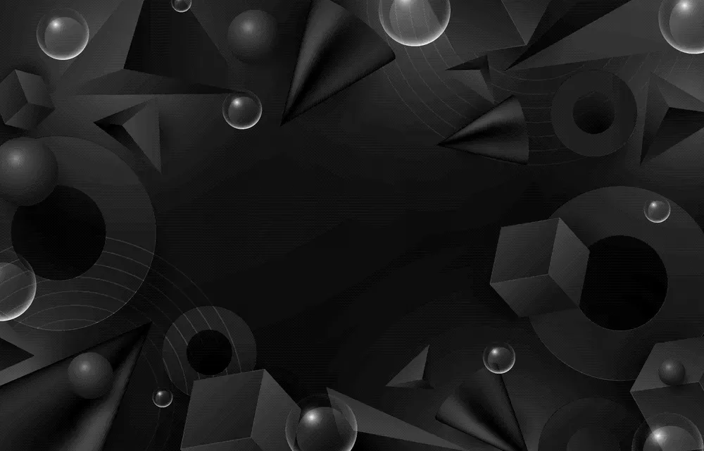 Gradient 3D Black Abstract Background