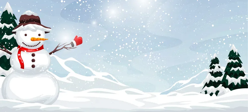 Christmas Winter Scenery Landscape Background