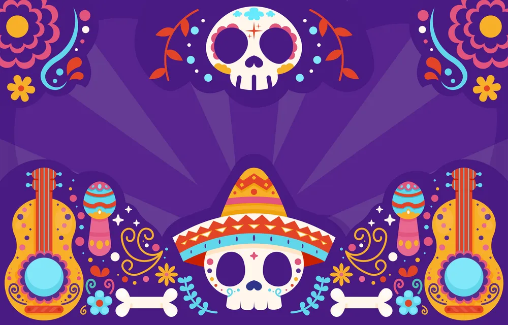 Calavera Sugar Skull Background Concept