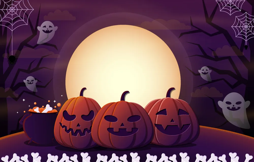 Creepy Jack o' Lantern Background