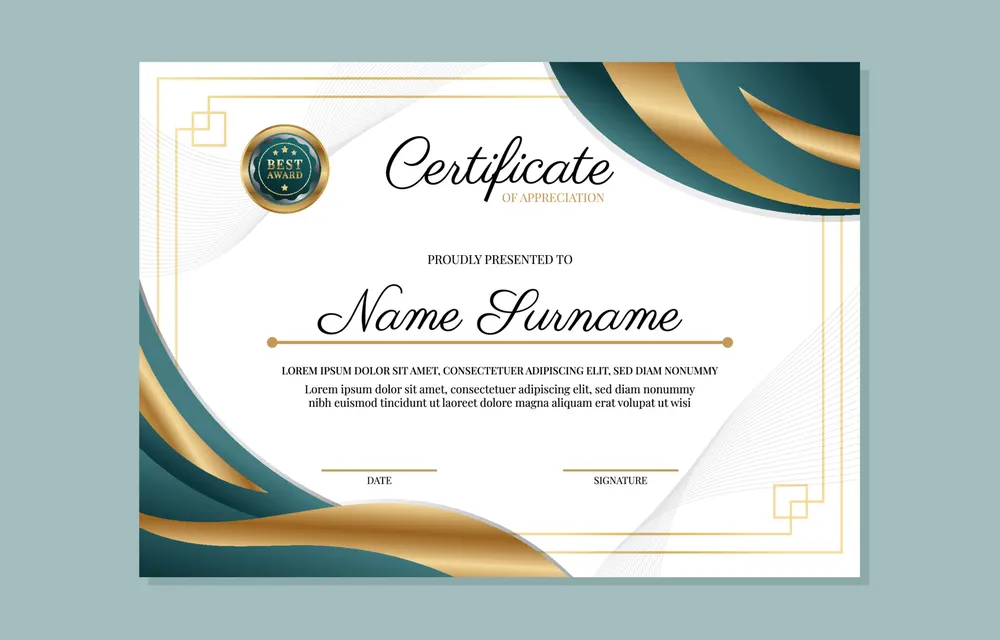 Certificate of Appreciation Background Design