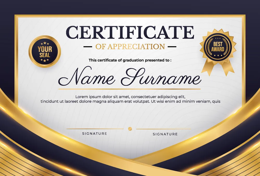 Certificate of Appreciation Modern Background