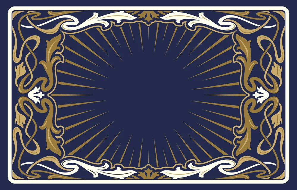 Art Nouveau Floral Frame Background