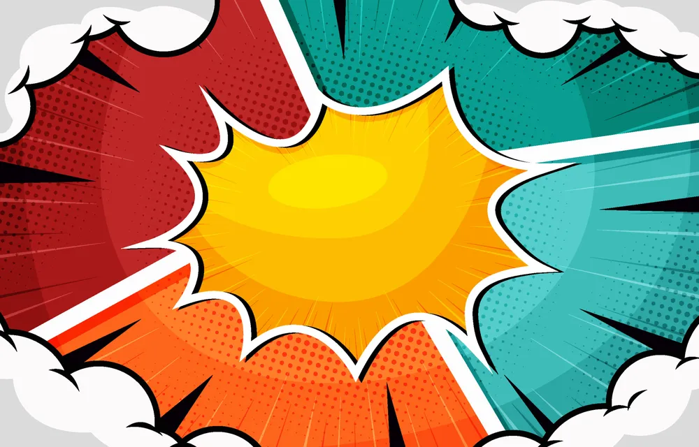 Pop Art Comic Colorful Background