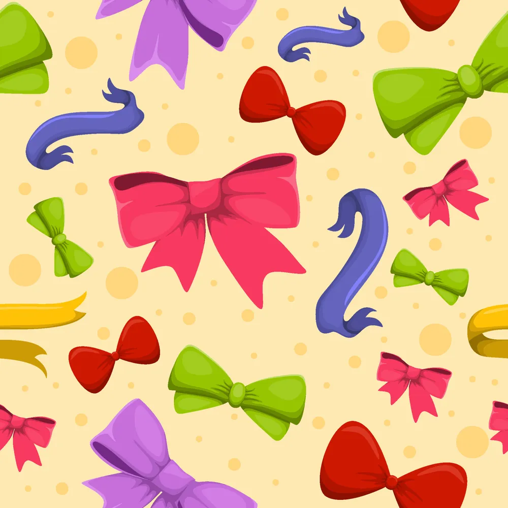 Seamless Background with Ribbon Collection