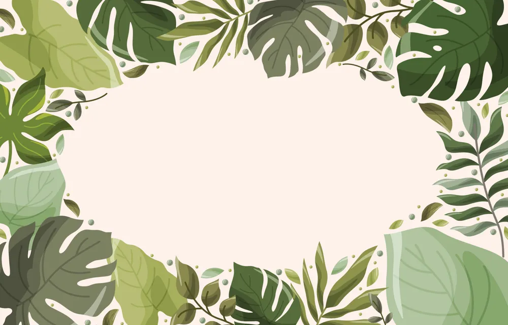 Summer Floral Nature Leaves Background