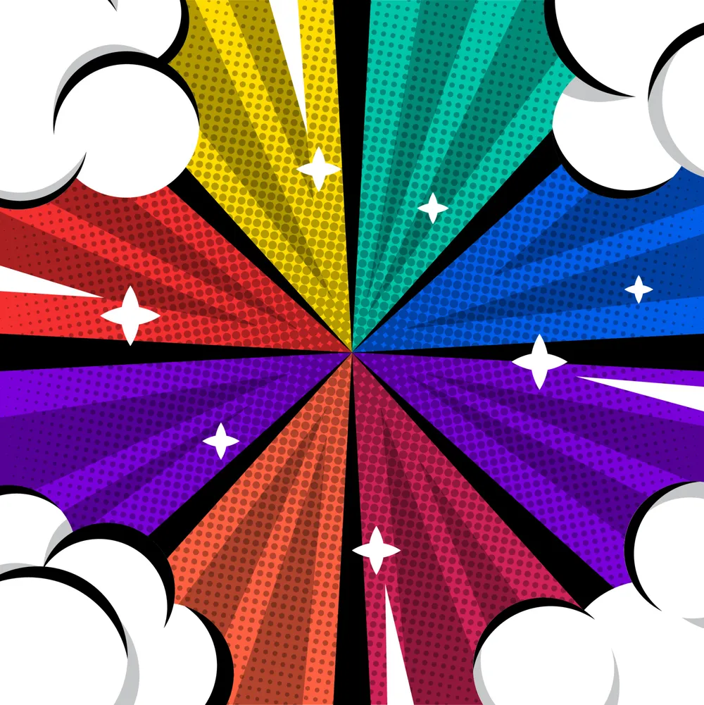 Pop Art Square Background Design