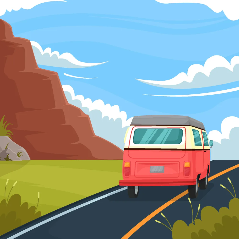 Family Vacation Road Trip Background