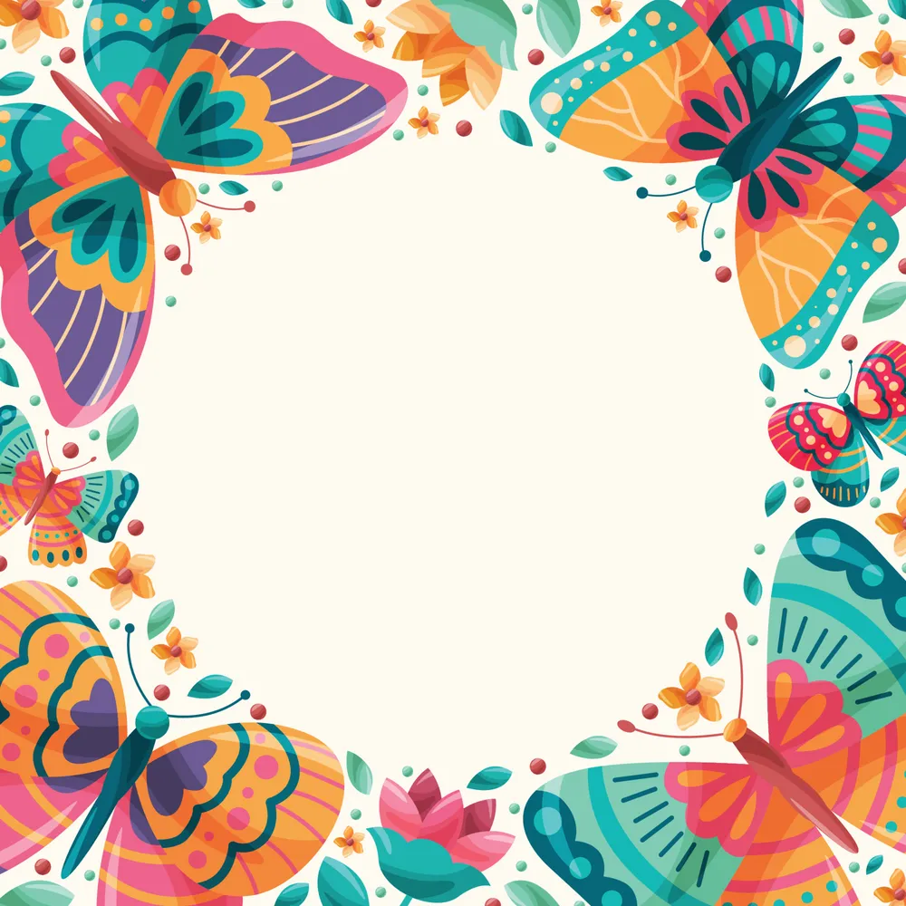 Spring Insect with Flower Background
