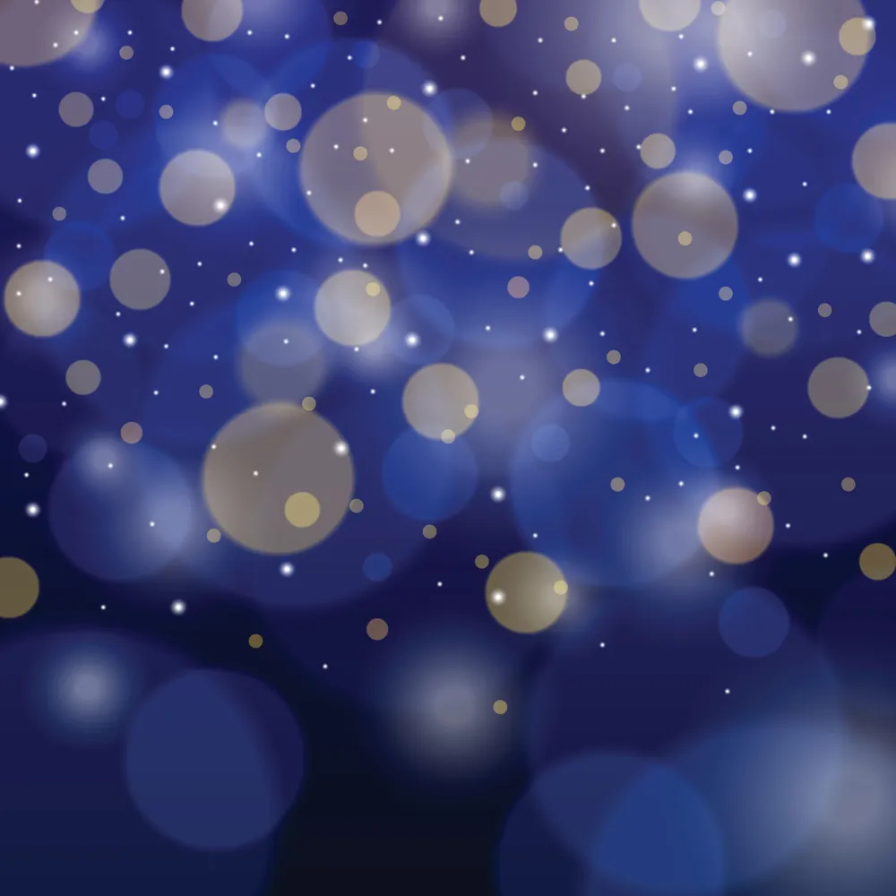 Blue and Gold Bokeh Background