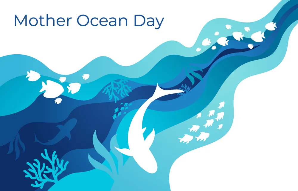 Mother Ocean Day Background Concept