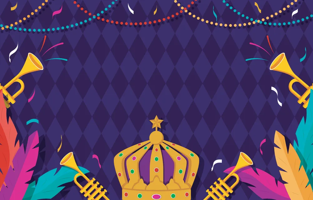 Mardi Gras Carnival Element Background